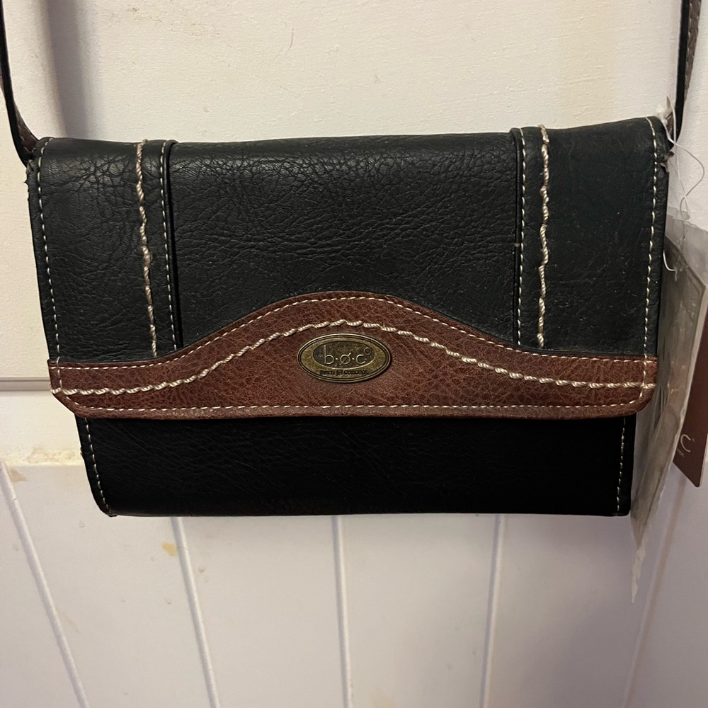 b.o.c. Black and Brown Crossbody Receipt Organizer